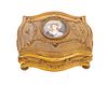 French Gilt Bronze Ladies Dresser box with Ivory