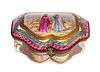 French-Samson Artist Signed Porcelain Jewelry Casket