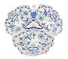 Meissen Shell Carved Blue Tray
