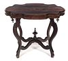 Victorian Faux Rosewood Turtle  Top Table