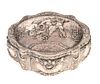 .800 Silver Large Dresser Box With Cupids