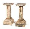 Pair of Bronze and Marble Pedestals