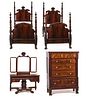 4Pc Acanthus Carved Bedroom Set