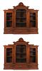 Pair of Victorian 3 Door Bookcases