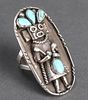 Native American Indian Silver Turquoise Ring