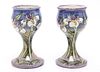 Santa Barbara Ceramic Design Floral Goblets, Pair