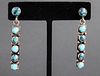 Southwest Native America Silver Turquoise Earrings