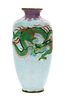 Japanese Cloisonné Ginbari Dragon Foil Vase