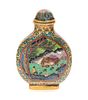 19th Century Cloisonné Qian Long Nian Zhi Snuff Bottle