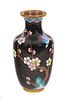 Chinese Blue Bird Cloisonné Vase