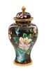 Chinese Cloisonné Cherry Blossom Urn