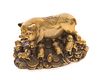 Chinese New Year Lucky Pig And Piglets Figurine
