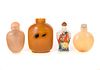 Chinese porcelain Famile vase and Agate snuff bottles