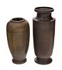 2 Chinese bronze vases