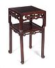 Chinese rosewood tier alter side table