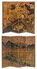 Two 19th Century Japanese Watercolor Screens