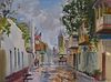 EMMETT FRITZ, Watercolor, Street Scene