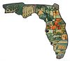 1926 "Tin" Florida Map Souvenir