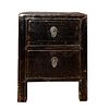 19TH C. CHINESE WOOD MINIATURE CHEST, TWO DRAWERS