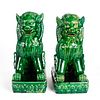 VINTAGE PAIR OF MONUMENTAL CERAMIC CHINESE GUARDIAN LIONS