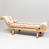 Regency Style Painted and Parcel-Gilt Recamier