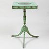 Late George III Green and Polychrome Painted Work Table