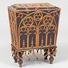Neo-Gothic Willow and Faux Rosewood Kindling Box