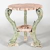 Painted 'Grotto' Two Tier Table, Modern