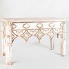 Neo-Gothic Provincial Painted Console Table