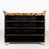 Chinese Export Black Lacquer and Parcel-Gilt Bookcase