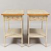 Pair of Painted Bedside Tables, Modern