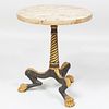 William IV Style Low Table with Travertine Top