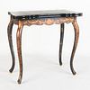 Continental Black Lacquer and Parcel-Gilt Card Table