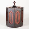 Neo-Gothic Style Painted Kindling Box and Cover