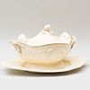 French Rococo Style Creamware Tureen, Cover and Underplate