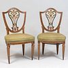 Pair of George III Style Painted Side Chairs