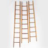 Three Faux Bamboo Wooden Library Ladders
