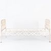 Neo-Gothic Painted Cast-Iron Bed