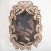 Italian Baroque Style Painted and Carved Wooden Plaque 