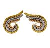 Buccellati 18k Tri Color Gold Earrings 