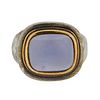 Tiffany &amp; Co Picasso Silver 18k Gold Chalcedony Ring 