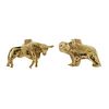 14k Gold Bull and Bear Stockbroker Cufflinks