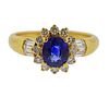 J. Yanes 18K Gold Diamond 1.40ct Sapphire Ring