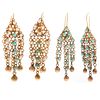 A Collection of Turquoise & Pearl Drop Earrings