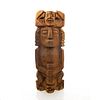 SOUTH AMERICAN CARVED WOOD FIGURAL TOTEM