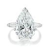 4.95-Carat Pear-Shaped Diamond Ring