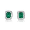 Orianne Diamond and Emerald Earrings