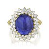 Burmese Unheated Sapphire and Diamond Ring