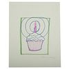 Andy Warhol. Green Cupcake Candle