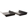 Pair Florence Knoll Ebonized Bentwood Letter Trays